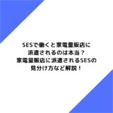 SESで働くと家電量販店に派遣されるのは本当？家電量販店に派遣されるSESの見分け方など解説！